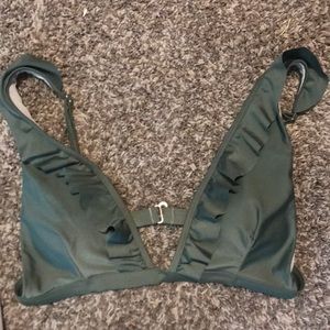 Army green bathing suit top